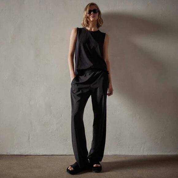 James Perse Cove Tank Top WHGF3875 in Black 0 XS - Picture 3 of 4